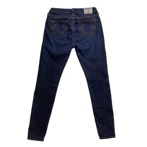 True Religion Women's Jennie Mid-Rise Curvy Skinny Jeans dark wash size 32 - Picture 2 of 7